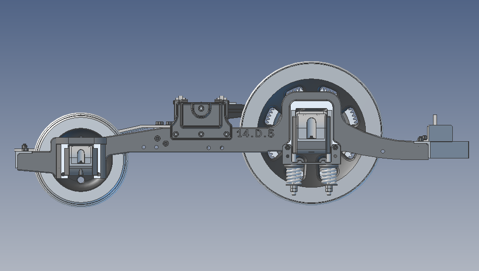 14-D-5牵引力转向架3D模型图纸 STP格式